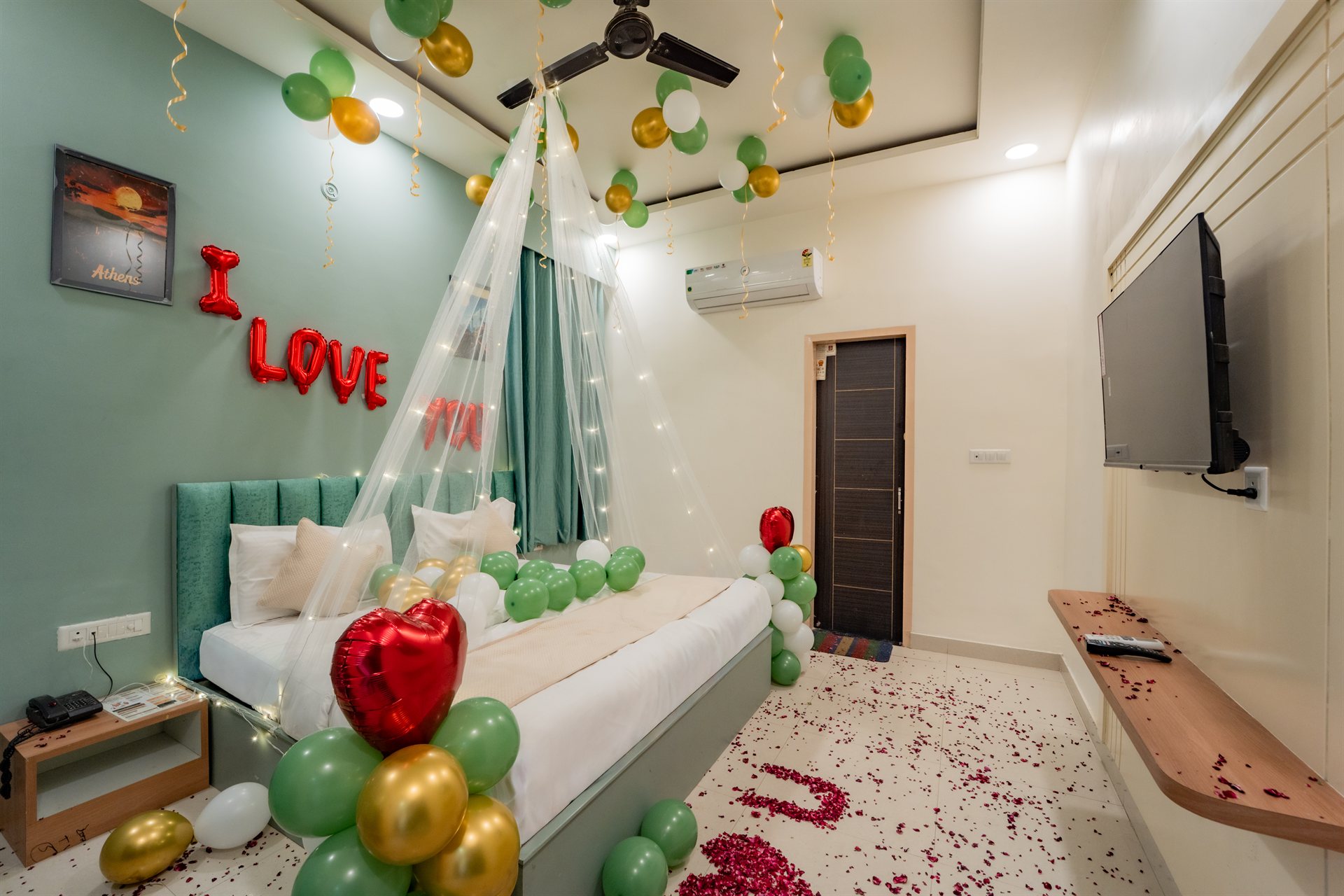 Romantic Celebration Room Setup Hotel Sarvika Mansarover